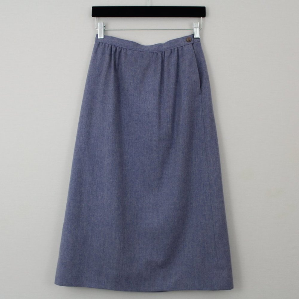 Pendleton Periwinkle Blue Wool Skirt w/ pockets
